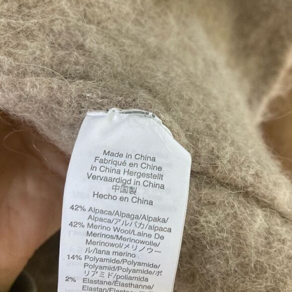 J. Crew Alpaca Merino Wool Textured Knit Crew Neck Pull over Puff Sleeve Sweater - Picture 5 of 8